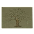 thumbnail image 1 of Tree Cutting Board, Illustration of a Big Tree on Antique Old Paper Vintage Style Art Design Print, Decorative Tempered Glass Cutting and Serving Board, Large Size, Olive Green, by Ambesonne, 1 of 1