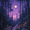 Moonlit Forest Path Purple Blue Nature, variant on UXIEQU 12x16 Inch 2D Flat Sun Moon Cracked Texture Wall Art Celestial Rustic Spiritual Boho Home Decor