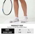 thumbnail image 3 of HIALTODAY 8 Pairs Women's Cushioned Ankle Socks, Low Cut Performance Athletic Socks Size 5-8, 3 of 5