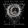 thumbnail image 2 of Women's Lost Gods Live By Sun Dream By Moon Pattern  Graphic T-Shirt, 2 of 4
