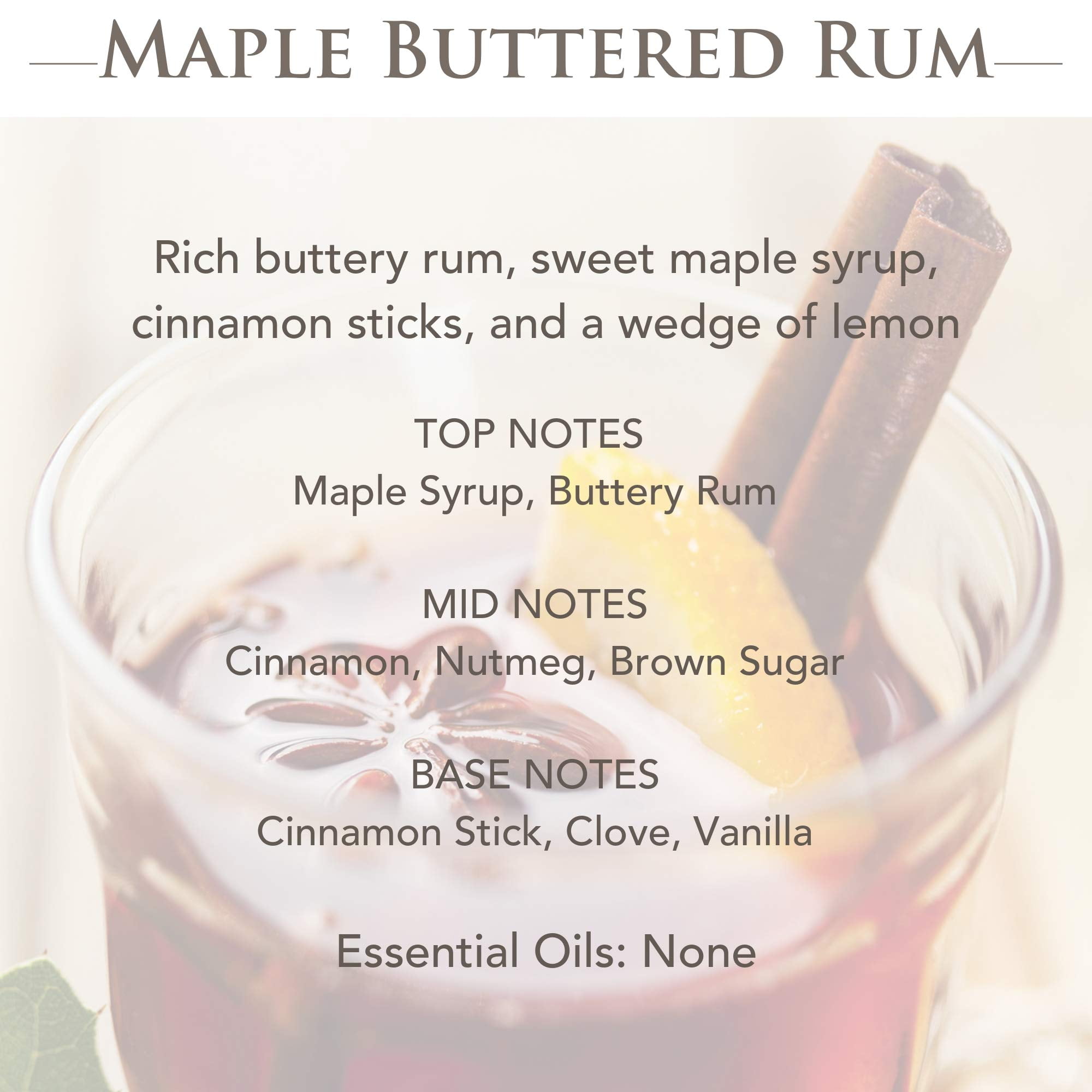 2.5 oz Wax Fragrance Melt Tart, Maple Buttered Rum (Pack of 10)