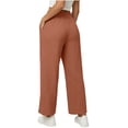 thumbnail image 5 of Hilenly Womens Cotton Palazzo Pants Drawstring Elastic Waist Casual Wide Leg Trousers Summer Beach Lounge Pants with Pockets, 5 of 6