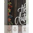 thumbnail image 3 of Brown Hello Autumn Sheer Curtains 72 Inch Length 2 Panels Set, Semi Transparent Voile Rod Pocket Curtains for Living Dining Room Bedroom Drapes Maple Leaf Watercolor Wooden, 3 of 6