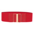 thumbnail image 4 of IDALL Western Belts Wide Belts Women's Fashion Vintage Wide Waist Belt Elastic Stretch Belts With Interlock Buckle Elastic Belts for Women Belts for Women Red One Size, 4 of 7
