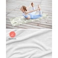 thumbnail image 4 of Coastal Sage Green Yoga Towel for Hot Yoga Non Slip, Ocean Coral Starfish Shell Modern Yoga Mat Towel Absorbent Yoga Sweat Towels Microfiber Hot Yoga Blanket for Bikram Pilates 26"x74", 4 of 7