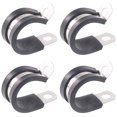thumbnail image 1 of Keadic 20 abrazaderas aisladas acolchadas de goma de 7/8 pulgadas (22 mm) Soporte de tubo de abrazadera de metal de acero inoxidable para instalación de tubos o cables, 1 of 7