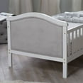 Orbelle Upholstered Toddler Bed, OffWhite, with Bed Rails