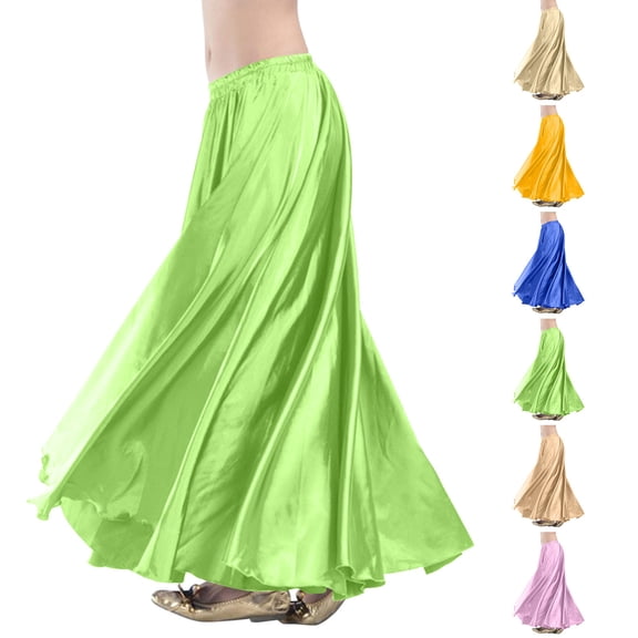 THDHVS Flowy Skirt,Women Satin Waist Cincher Skirt Solid Color Bodycon Pencil Style Slip for Layering Under Dresses or Worn as a Standalone Club Wear Piece,Long Skirts for Women