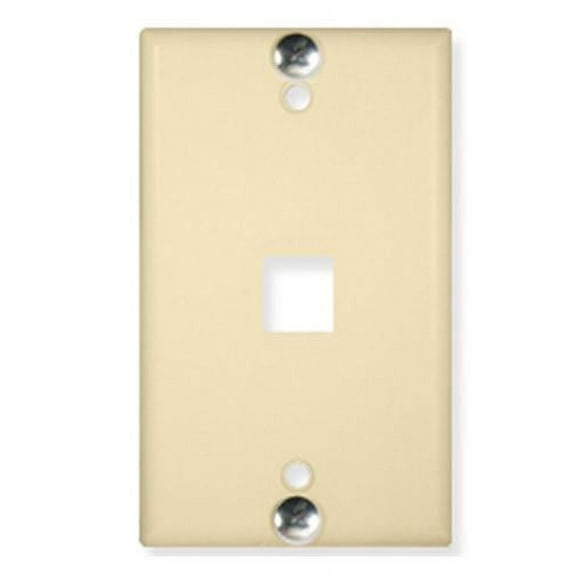 Wall Plate- Phone- Flush- 1-Port-Color:Ivory