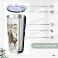 thumbnail image 4 of Western Tumbler with Lid and Straw, 1Set Stainless Cup Steel Insulated Water Bottle 20 Oz Travel Coffee Mug, 4 of 6