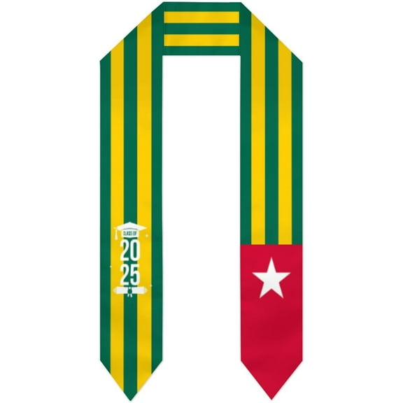 Class of 2025 Togo Flag Graduation Stoles Shawls Sash International Study Graduate Scarves
