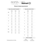 Sofia by Sofia Vergara Womens and Womens Plus Sofia Oversized Boyfriend Shirt with Long Sleeves, Sizes XS-4X