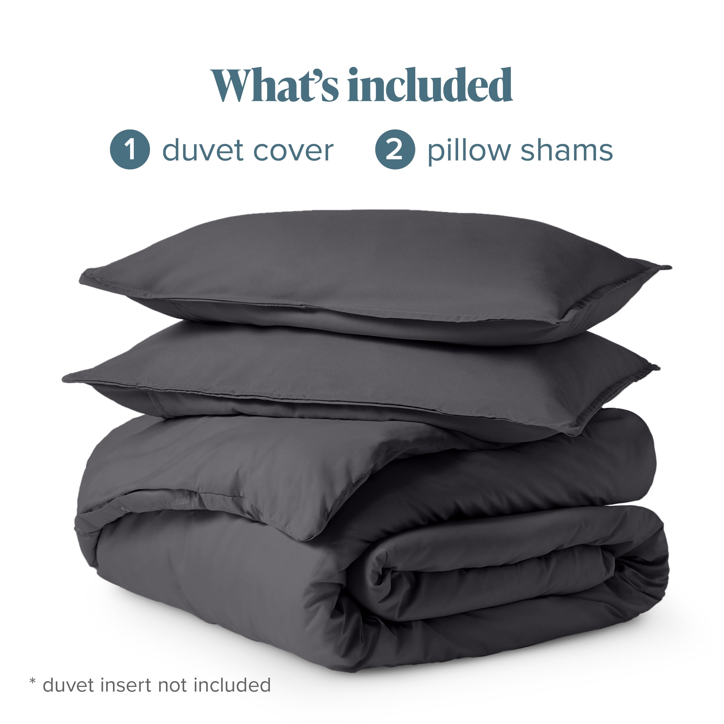 Bare Home Luxury Duvet Cover and Sham Set - Premium 1800 Collection - Ultra-Soft - Queen Oversized, Forged Iron Gray, 3-Pieces
