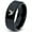 Black Bevel Polish Tungsten, variant on Tungsten Bird Flying Spreading Wings Aves Band Ring 8mm Men Women Comfort Fit Gray Step Bevel Edge Brushed Polished