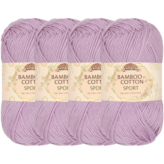 JubileeYarn Bamboo Cotton Sport Yarn - Lilacs - 4 Skeins