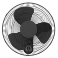 thumbnail image 7 of Pelonis 16" 3-Speed Oscillating Wall Mount Fan, FW40-F3B, New, Black, 7 of 7