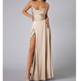 thumbnail image 6 of TMOYZQ Women's Satin Prom Dress with Slit Long Spaghetti Strap Cowl Neck Formal Evening Cocktails Party Gowns Wedding Guest Dresses for Women, 6 of 9