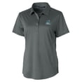 thumbnail image 2 of Women's Cutter & Buck Gray Citadel Bulldogs Vault DryTec Prospect Textured Stretch Polo, 2 of 3