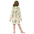 thumbnail image 7 of FORMRS Niños Bathrobe Unisex Hooded Robe Soft Plush Pajamas Sleepwear, Size 2-3T, Pink and Green Geometric, 7 of 7