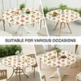 thumbnail image 7 of Round Fitted Tablecloth with Elastic Edges Fits 45"-52" Round Tables Pioneer Colorful Floral Waterproof Table Cover Washable Indoor and Outdoor for Party Kitchen Dinner Banquet Patio Picnic, 7 of 7