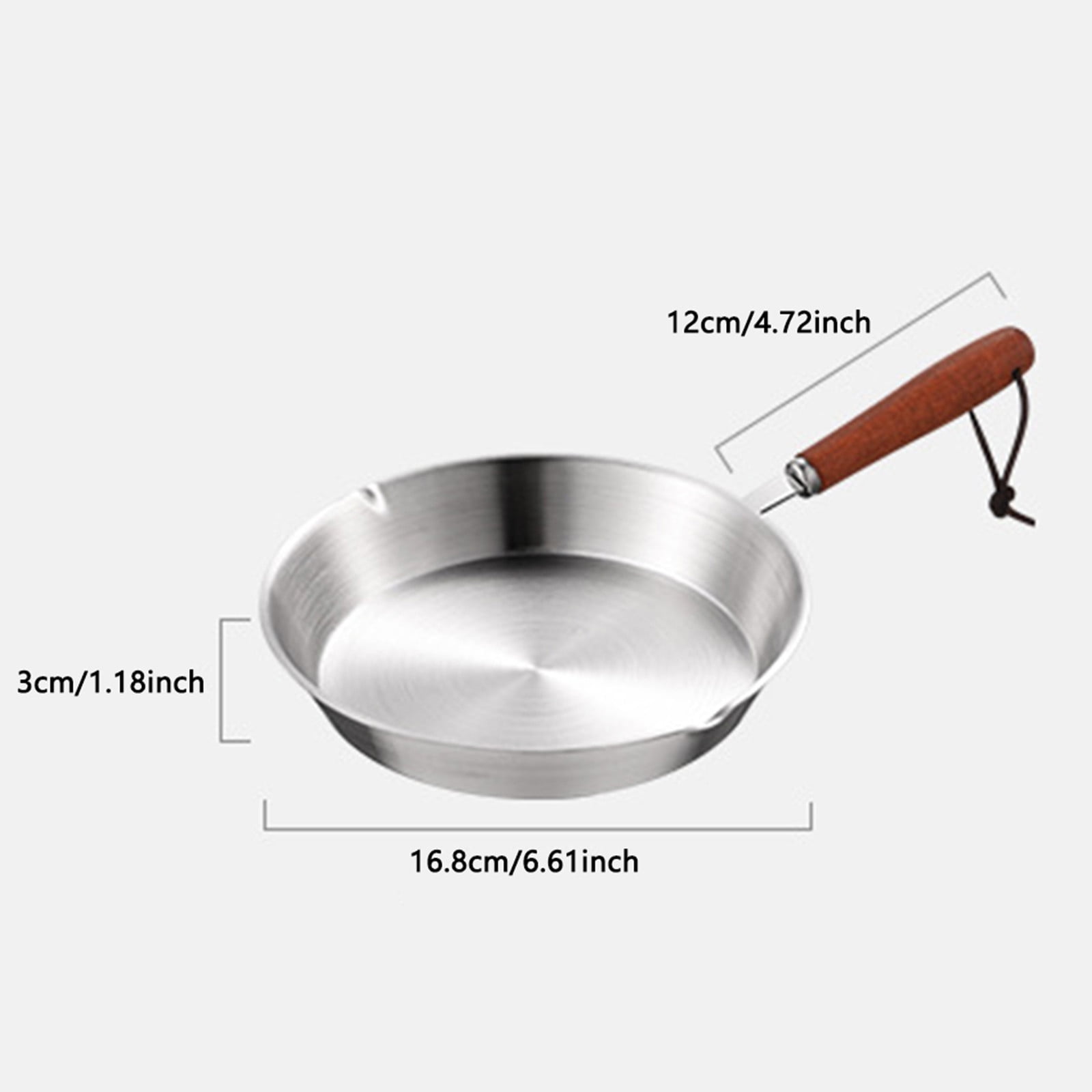 Mini Stainless Steel Frying Pan, 6in/16cm Skillet Non Stick Egg Pan Gas Cooktops Induction Cooking Pan