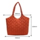 thumbnail image 3 of (Envío Doblado Por La Mitad) Bolso Hombro para Mujer Gran Capacidad Con Bordado Acolchado Informal A La 1209 Naranja, 3 of 8