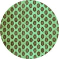 thumbnail image 1 of Ahgly Company Indoor Round Abstract Turquoise Blue Modern Area Rugs, 8' Round, 1 of 4