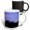Multicolor, variant on 3drose, Image of Blur of Blue and Violet Stripe Sky with Black Foreground, 15oz Mug