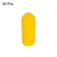 thumbnail image 3 of Unique Bargains 50 Pcs Capuchons d'Extrémité en Caoutchouc 5 mm Couvre-Vis en PVC Vinyle Protecteur de Filetage Rond Capuchons d'Étagère en Fil Jaune, 3 of 5