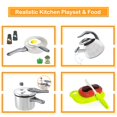 thumbnail image 4 of Juego de juguetes Play Kitchen Bruvoalon, 67 piezas con ollas, sartenes y comida, 4 of 7