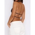 thumbnail image 4 of Women Y2k Satin Halter Tops Open Back Crop Tank Tops Y2K Sleeveless Shirts Summer Going Out Tops, 4 of 6