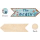 thumbnail image 4 of 3 piezas de madera "La playa es mi lugar feliz", letrero de madera con forma de flecha, placa colgante, decoración de pared, estilo rústico de granja, cocina con agujero, 4 of 9
