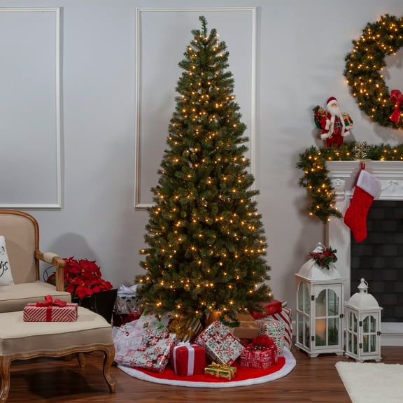 7.5 ft. Pre Lit Clear Natural Cut Slim Montgomery