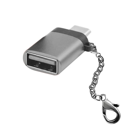 Cateissary Nuevo adaptador portátil tipo c a USB ordenador portátil USB 3,0 Mini convertidor de USB-C de aleación de aluminio Juegos de teclado y mouse para computadora plata