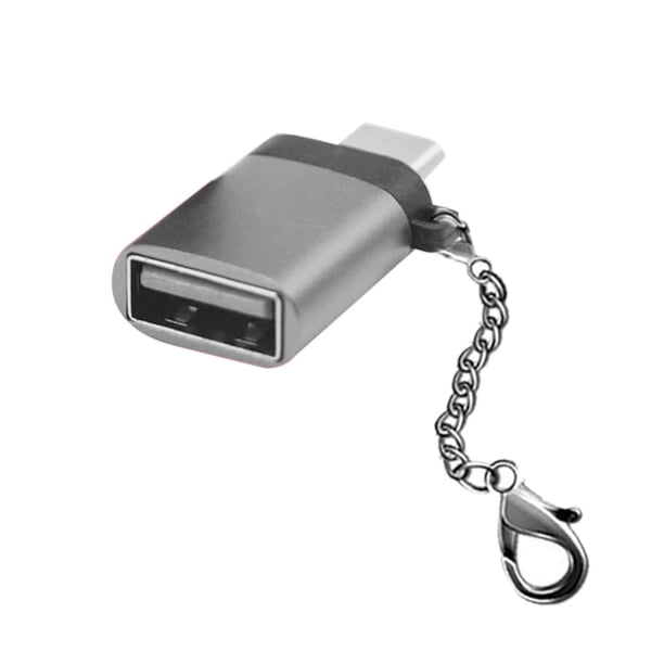 Injueey Nuevo adaptador portátil tipo c a USB ordenador portátil USB 3,0 Mini convertidor de USB-C de aleación de aluminio Juegos de teclado y mouse para computadora plata