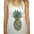 thumbnail image 2 of Shop Delfina Women's Artsy Pattern Pineapple Print Graphic Summer Racerback Tank, 2 of 5