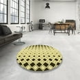 thumbnail image 4 of Ahgly Company Machine Washable Indoor Square Transitional Mustard Yellow Area Rugs, 3' Square, 4 of 7