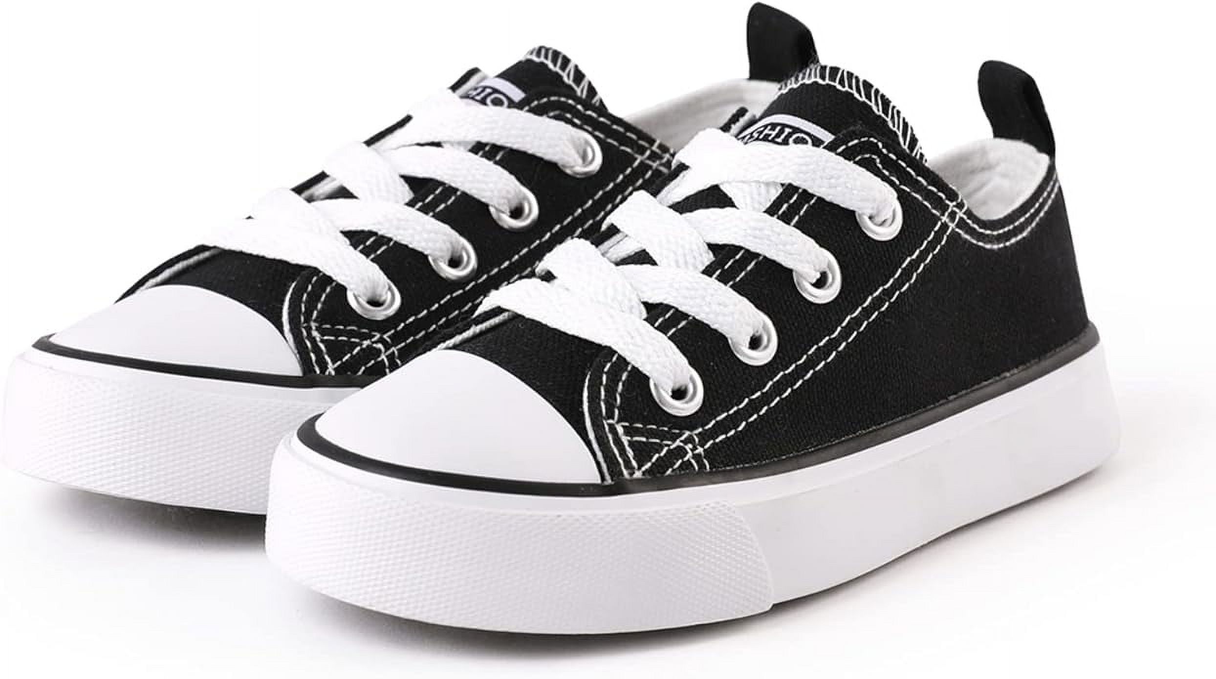 PatPat Kids' Canvas Sneakers Lace-Up Walking Shoes photo 1