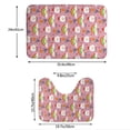thumbnail image 3 of Honeii Cartoon Chicken Pattern Bathroom Anti-Skid Pad Bathroom Mat Vintage Seamless Pattern Not-Slip Toilet Rug Set, 3 of 6