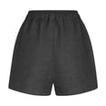 thumbnail image 5 of Women's Elastic Denim-Look Shorts with Side Pockets for Fitness and Casual Wear, 5 of 9