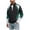 Green, variant on Mens Track Bomber Jacket Athletic Slim Short Stand Collar Full Zip Outer Coat, Ribbed Hem Cuffs Geometric Panel Design for Gym Runs Daily Commutes Red S