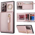 thumbnail image 2 of Samsung Galaxy Note 20 Ultra Case with Card Holder for Women, Galaxy Note 20 Ultra Phone Case Wallet with Credit Card with Ring Kickstand Zipper Slim Stand Case - Rose Gold, 2 of 7