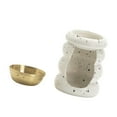 thumbnail image 5 of CoudarTitie Ceramic Essential Oil Burner Ceramic Oil Diffuser Decor Ornament Tealight Candle White Black Dot, 5 of 9