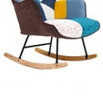 thumbnail image 5 of Rocking Chair, Tufted Upholstered Rocking Chair for Nursery, Comfy Wingback Glider Rocker with Safe Solid Wood Base for Living Room Bedroom Balcony, 5 of 14
