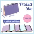 thumbnail image 2 of 5 Packs 50 Sheets/Pad Spiral Bound Colorful Lined Index Cards, 3"x5" Flashcards with Ring, Tearable Mixed-Color Ruled Note Card with Cover, 2 of 8