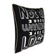 thumbnail image 2 of Zufioo Not All Who Wander Are Lost 2 Print Velvet Border Throw Pillow Cover, Zipper Throw Pillow Protector for Cushions Sofa Bedroom Home Decorations-20"x20", 2 of 8