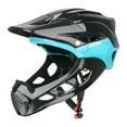 thumbnail image 2 of Casco de bicicleta ajustable de cara completa para bicicleta de carretera, patinaje y ciclismo. Negro Azul, 2 of 8
