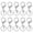Silver, variant on Suodoka 10 Pieces Lobster Clasp Key Chains, Non Fading Plated DIY Accessories (Silver) - 1.0 x 2.4 inches / 25 x 62 mm