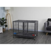 Go Pet Club NY-37 37 in. Heavy Duty Stackable Dog Crate
