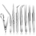 thumbnail image 1 of Juego de pinzas Honoson de acero inoxidable con lupa, 8 unidades, 1 of 7